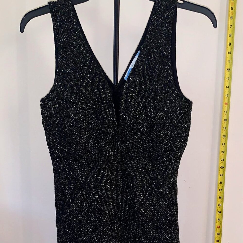 CECICO brand mini dress - black with gold sparkles/glitter, size medium (M)